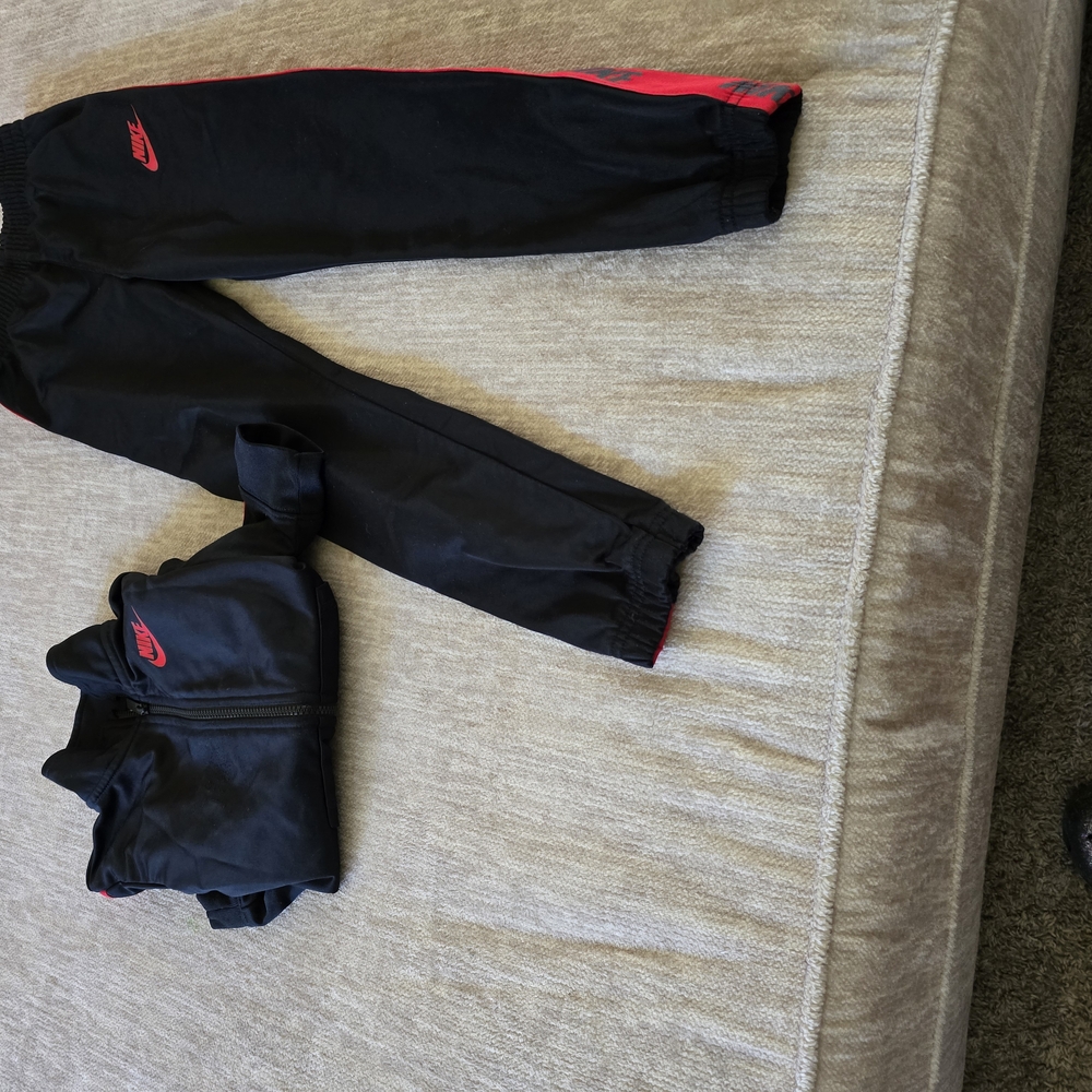 Kids Black and Red Track Pants